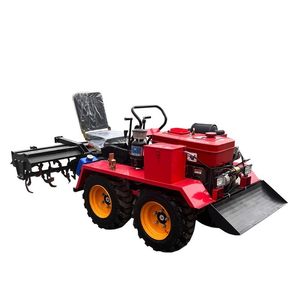 履带微耕机座驾式田园管理机大棚开沟机轮式四驱拖拉机甘蔗地起垄