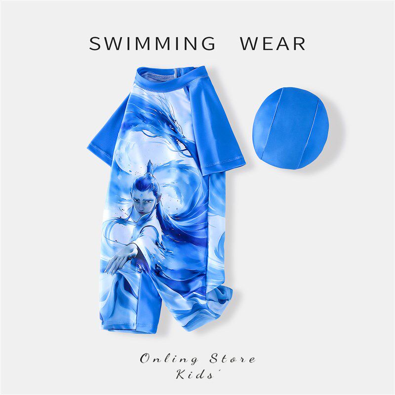 宝宝泳衣男宝2025新款儿童泳衣男童哪吒连体泳装海边度假游泳衣