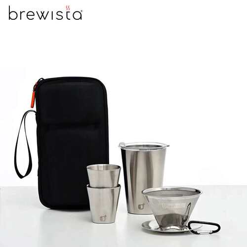 Brewista B+户外旅咖手冲咖啡套装组合 不锈钢便携咖啡滤杯分享壶
