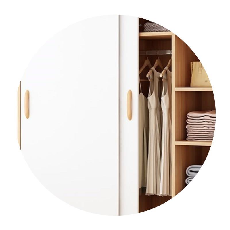 一米二大衣柜子80cm1米2宽移门衣柜卧室木质推拉门衣柜100cm宽120