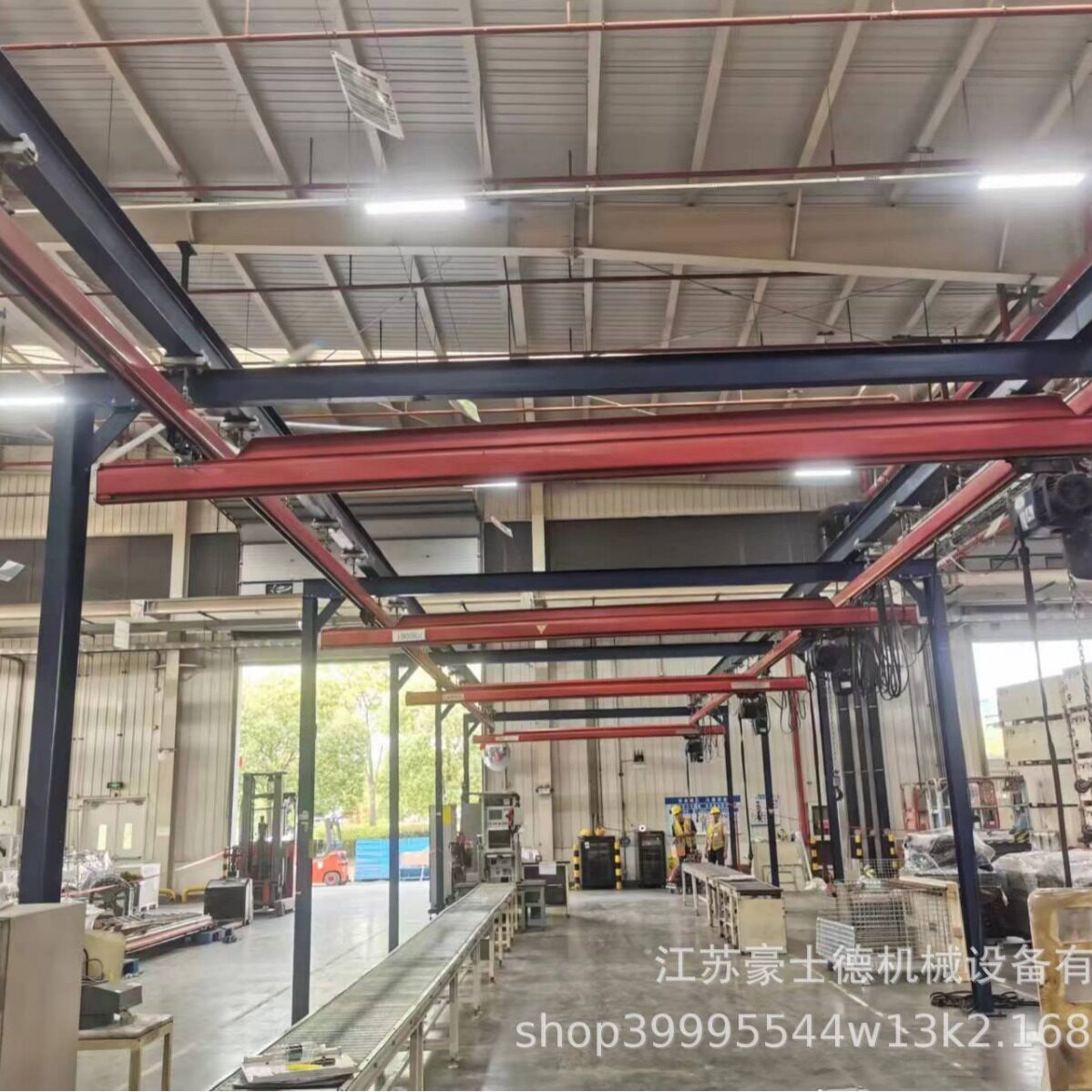 kbk柔性吊轨道组合式轻型起重机1吨2吨钢性框架式悬挂行车吊机