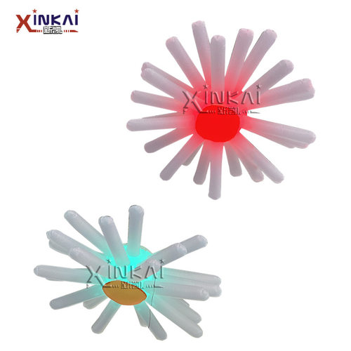 舞台酒吧装饰充气灯花气模 充气七彩LED灯光花 悬挂发光钉子灯花