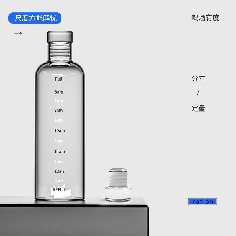 瓶玻子私人酿璃瓶容自透明酒F766J5J5瓶白酒器空瓶密封罐存装一斤