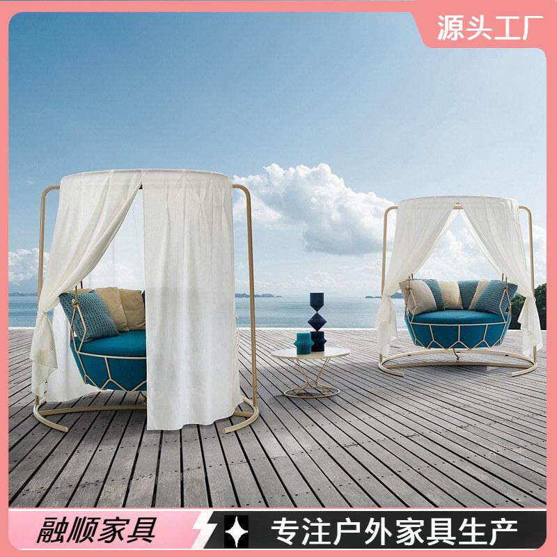 户外秋千庭院吊篮悬挂鸟巢阳台摇篮椅简约家具设计师别墅沙发吊床