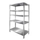 甄选不锈钢仓储货架置物架加厚钢板多层可调节超市仓储物流储物架