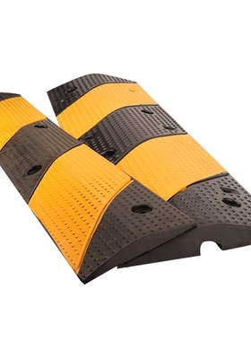 减速带减速垄自行车机动车橡塑减速带黄色全挡水减非小型地面优质