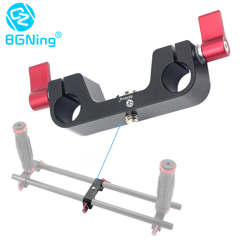 BGNing 单反摄影云台套装 15mm平行管夹 通用安装连接配件1/4螺丝