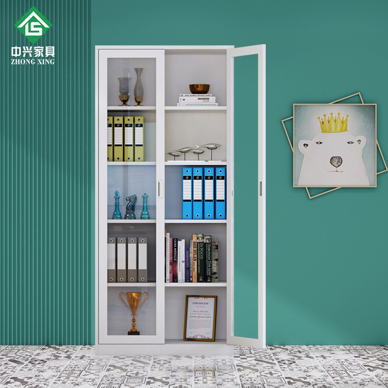 通玻文件柜资料档案凭证柜双门办公柜子储物柜对开门钢制a4铁皮柜