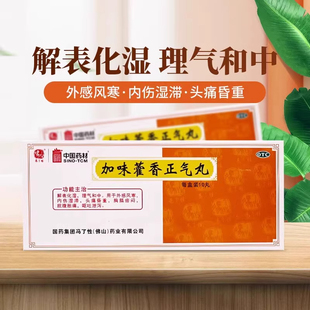 中国药材加味藿香正气丸正品头痛昏重脘腹胀痛呕吐泄泻防暑化湿