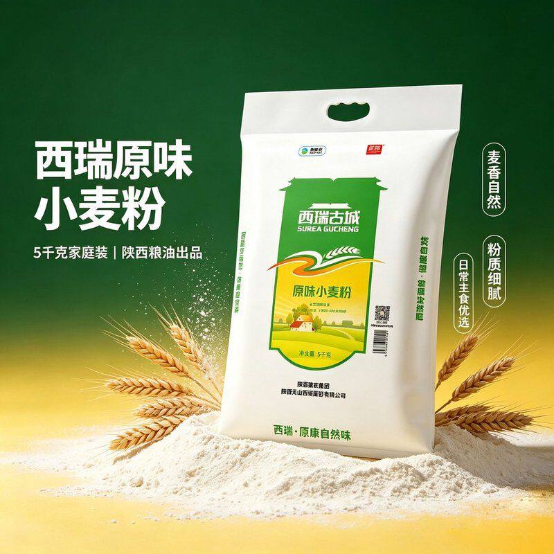 西瑞古城原味小麦粉10斤面粉5kg包子饺子馒头面条粉家用
