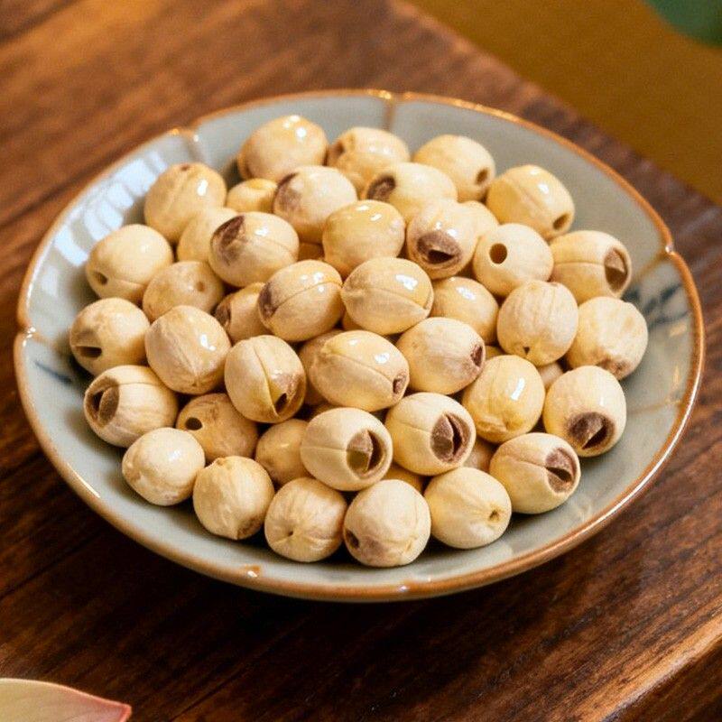 湖南正宗去芯磨皮莲子颗粒均匀粉糯煲汤煮粥美食蔬菜新鲜湖南莲子