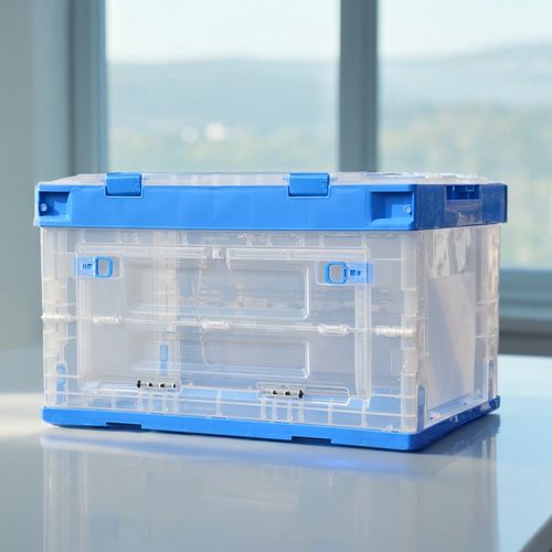 日式收纳家居宿舍折叠式纯色透明塑料收纳神器户外多功能车载箱子