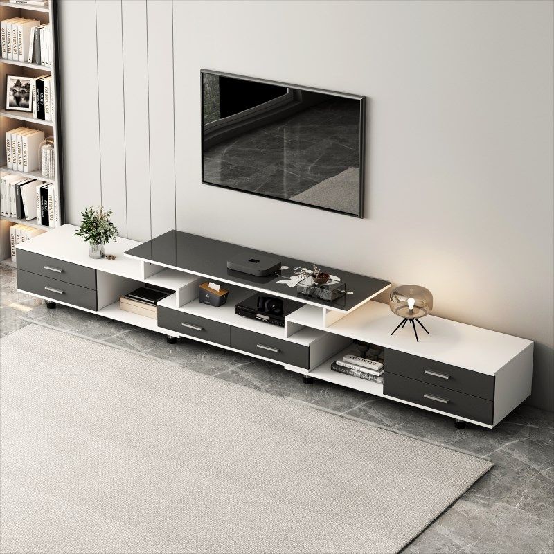 电视柜现代简约小户型客厅家用新款轻奢伸缩落地茶几电视机柜组合