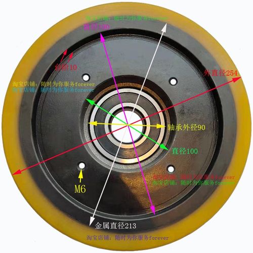 合力1.5吨电动叉车前轮承重轮子254120  HELI前脚轮橡皮轮滚轮