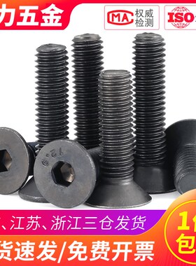 M6M8M10 12.9级平头内六角螺丝沉头螺钉*x10x12x25x30x40x50x60mm