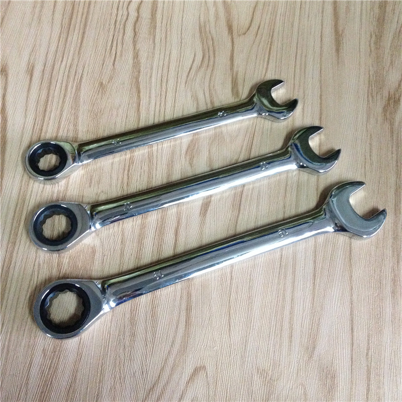 两用棘轮快速扳手梅花开口公制铬钒合金钢自动省力汽车修理摩托车