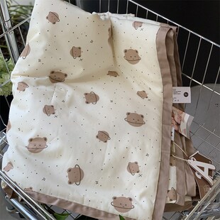 60支A类长g绒棉儿童夏被 大豆夏凉被空调被婴幼儿可水洗薄被子