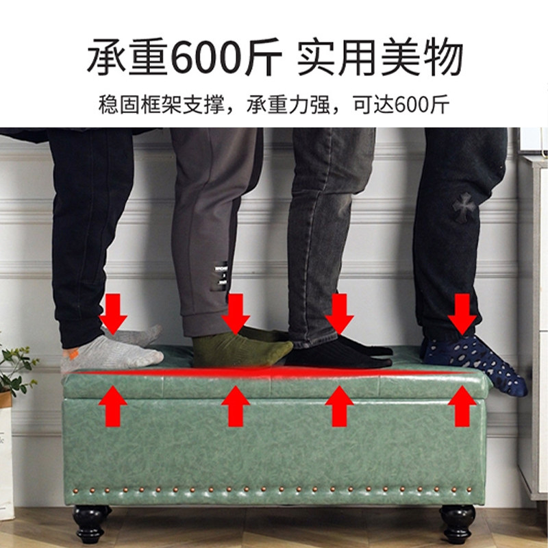 多功能换鞋凳长方形储物沙发凳家用门口J穿鞋凳服装店休息凳床尾