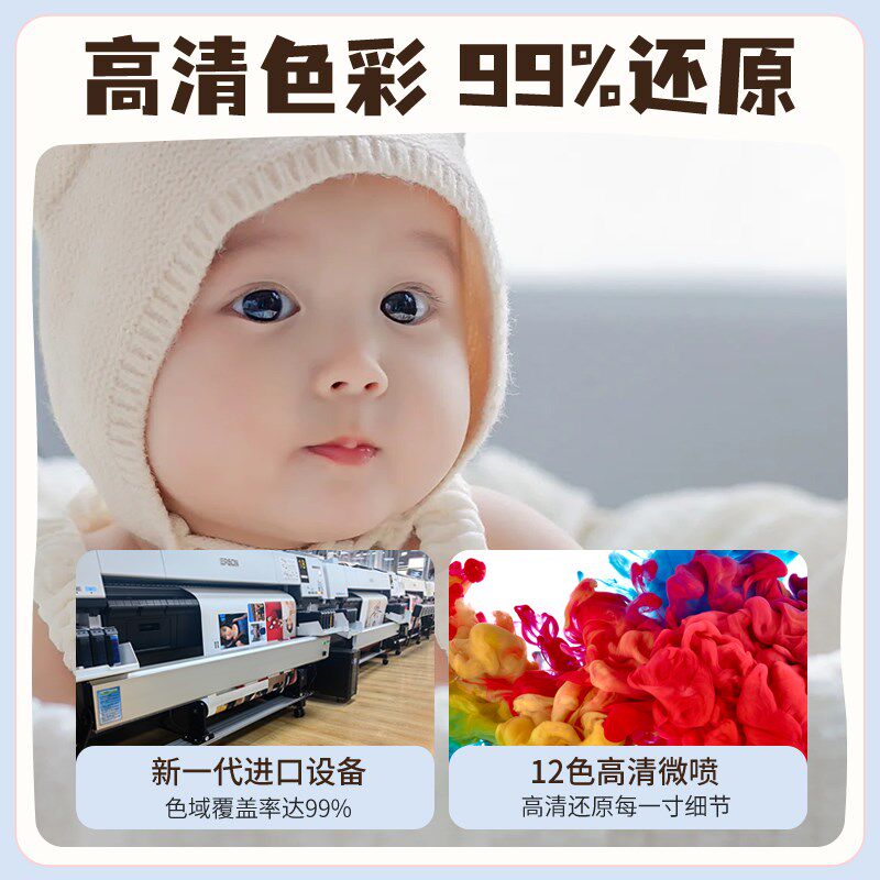 一周岁纪念相框定制宝宝照片打印儿童F相片加实木数字画框装裱挂