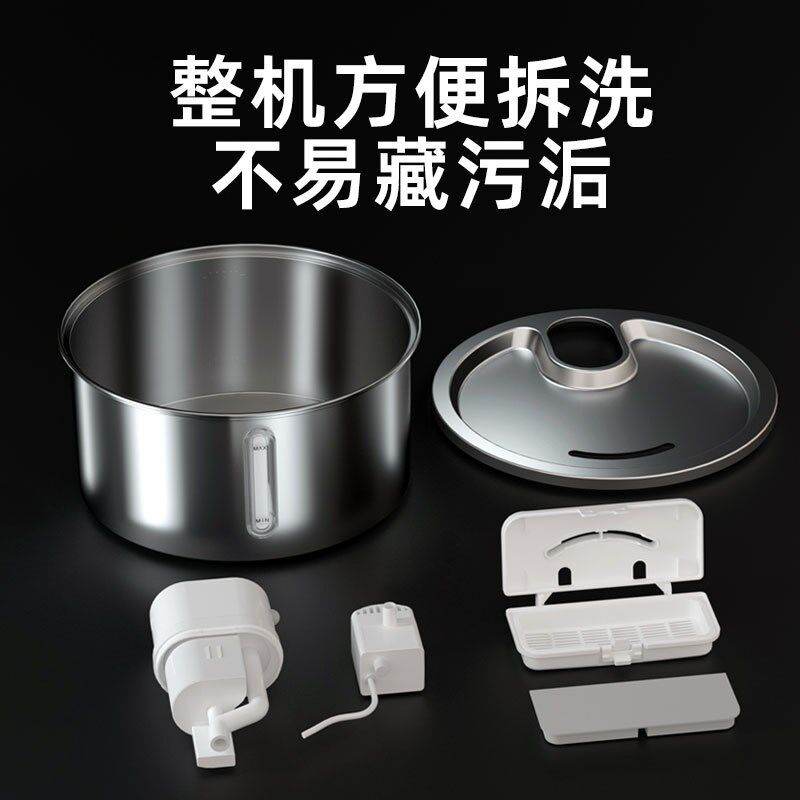 不锈钢猫咪饮水机自动活水不插电3L大容量新款恒温V宠物无线饮水