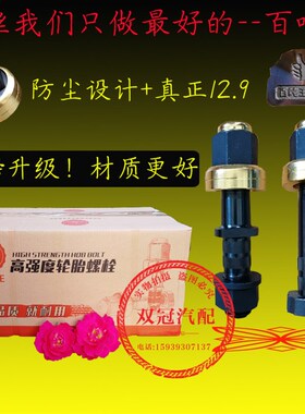 斯太尔轮胎螺丝红岩北奔德龙天龙柳特王后桥轮胎螺丝后轮钢板螺栓