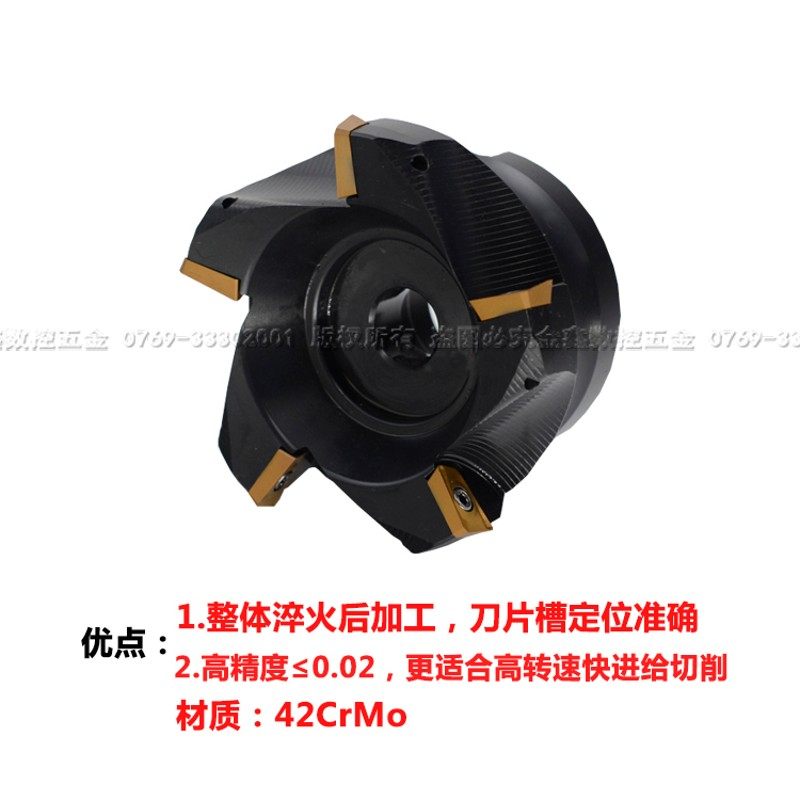 高精度KAP75度数控铣刀盘RAP300R/400R-50/63/100/125废角刀盘