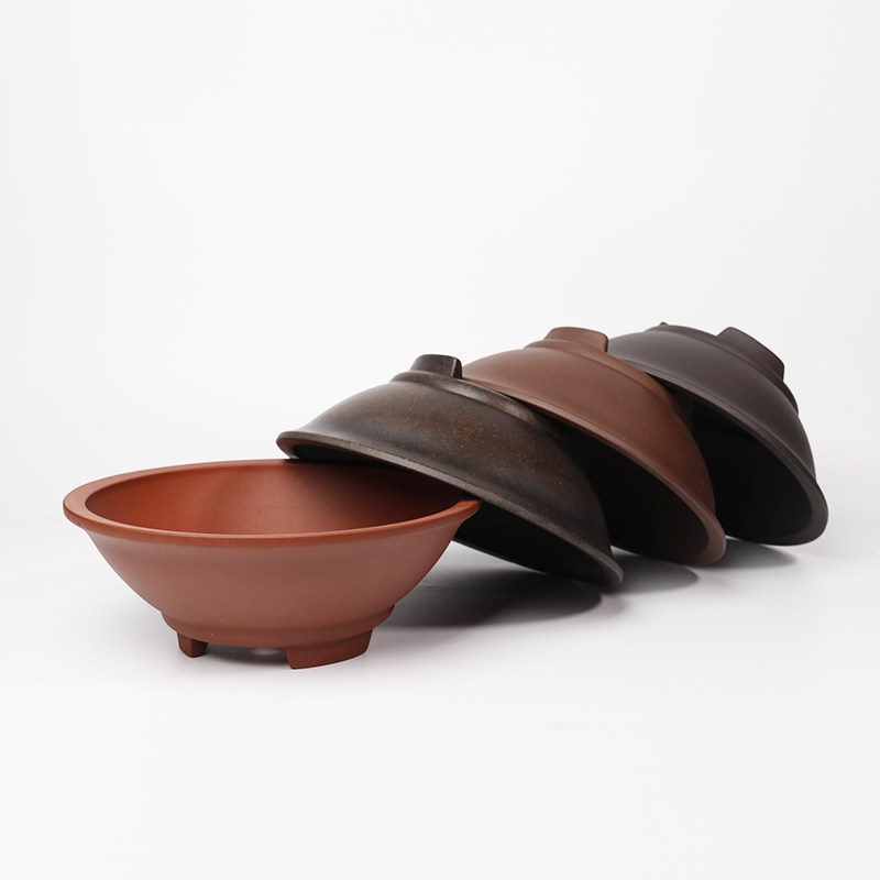 蔓木人紫砂宜兴紫砂花盆多肉小盆景盆桌面菖蒲盆精品手工素面包邮