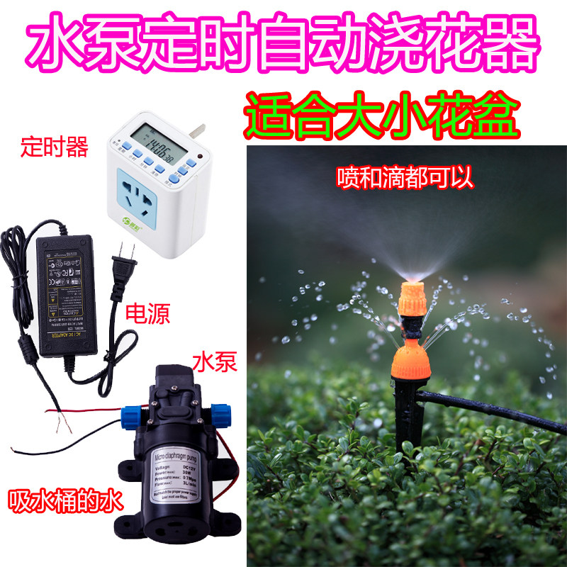 自动浇花器园艺淋水设备 家庭菜地喷灌系统 雾化微喷滴灌一体套装