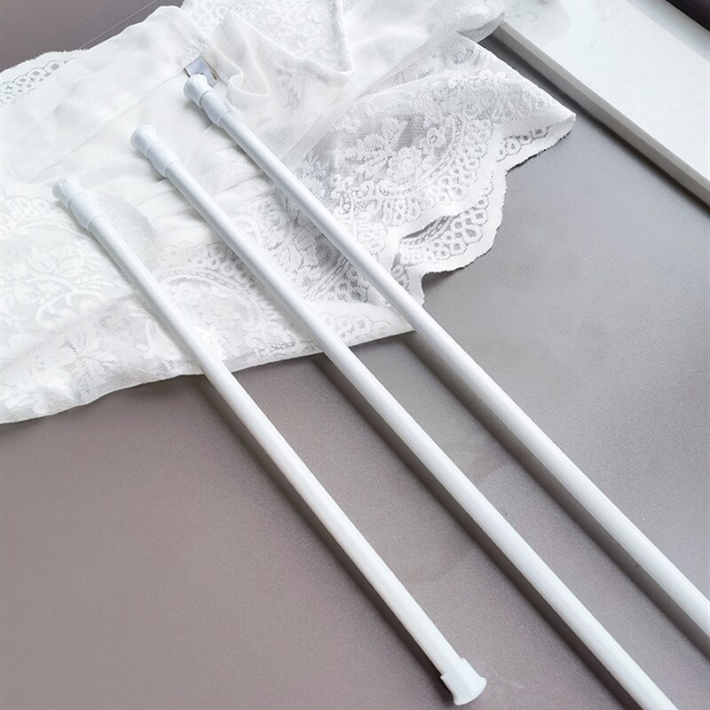 窗帘杆免打孔撑杆伸缩杆细杆无痕夹杆贴可调整杆夹杆托杆子细杆架