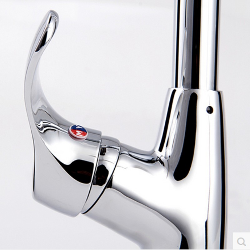 牧野1259水槽龙头斜三通 洗菜盆冷热全铜水龙头 单把旋转厨房龙头