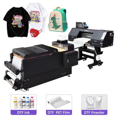 服装T恤数码印花机厂家四头白墨烫画打印机dtfprinter衣服印图机