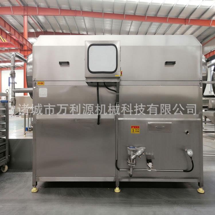中药材滚筒清洗烘干线全自动黄精桔梗喷淋式清洗设备带毛刷去杂