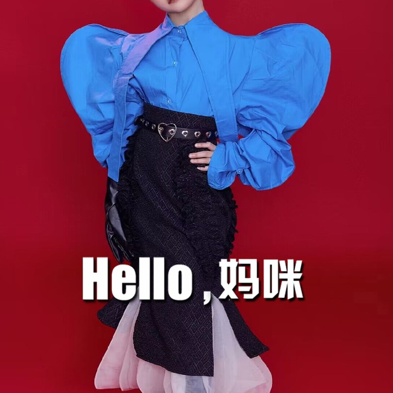 新款潮童模特走秀舞台活动演出时尚炫彩艺M术照套装潮服儿童摄影