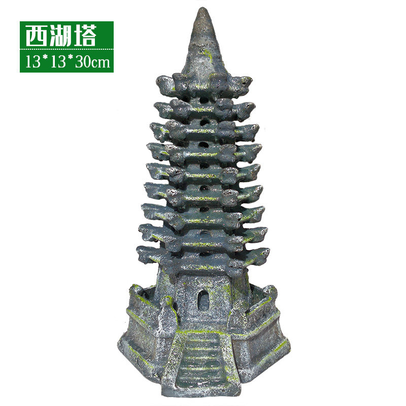 室内外小桥塔假j山木桥鱼池配件水族箱鱼缸装饰造布景石拱桥摆件