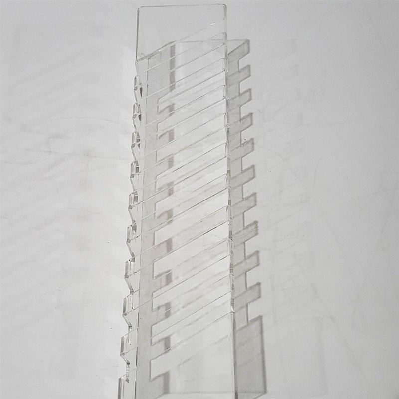 瓷砖样块色板石材小样展示u架橱柜门板材桌面亚克力卡槽斜插展示