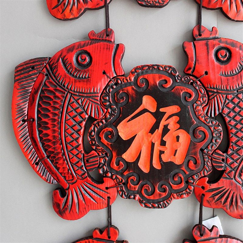 新中式客厅电视墙面装饰品福临门进门玄关壁饰背R景墙挂件墙上墙