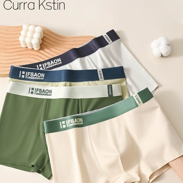 Curra Kstin秋冬男士内裤抗菌亲肤透气平角裤宽松大码四角短裤头