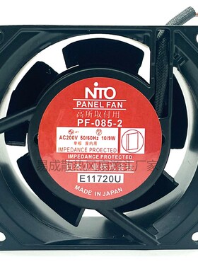 NTO PANEL FAN PF-085-2 AC200V 10/9W 8038工业轴流风机散热风扇