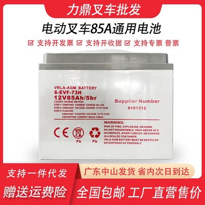 中力小金刚合力杭州叉车电瓶蓄电池通用型持久耐用65A85A电池