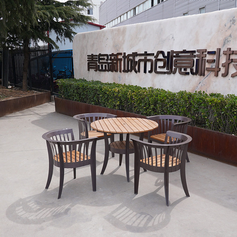 户外公园椅铁艺桌椅组合景区园林庭院学校实木休闲组合圆桌套装,住宅家具,桌椅套件,淘宝优惠券,粉丝福利购,淘宝优惠卷