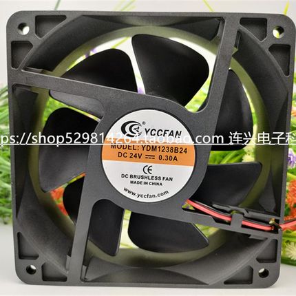 全新YCCFAN 12038 12CM YDM1238B24 DC24V 变频器机箱散热风扇