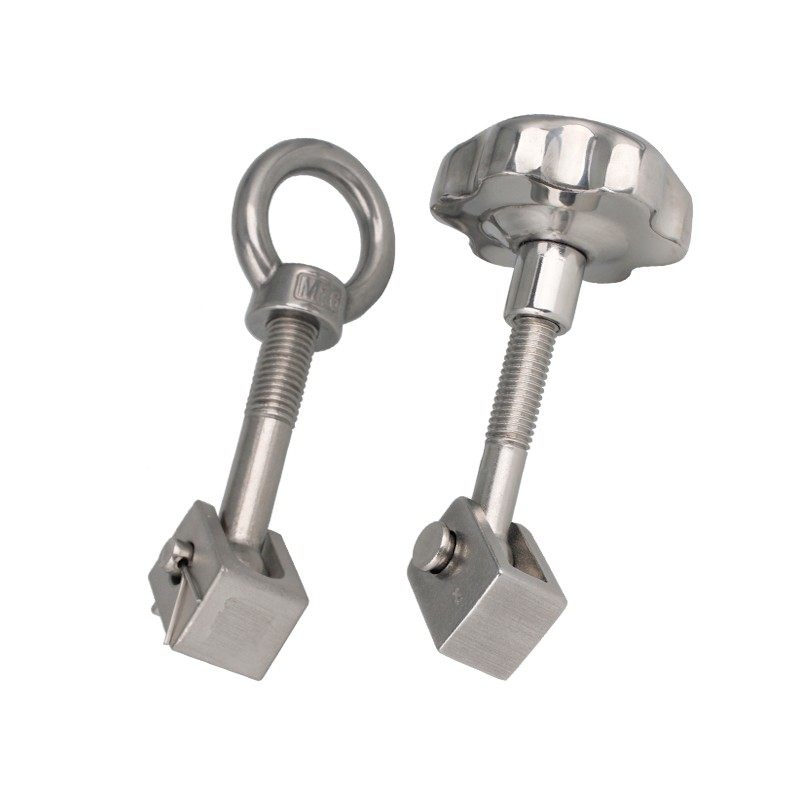 304不锈钢人孔吊环螺丝螺母套装梅花手柄螺栓螺帽锁紧法兰扣件M12