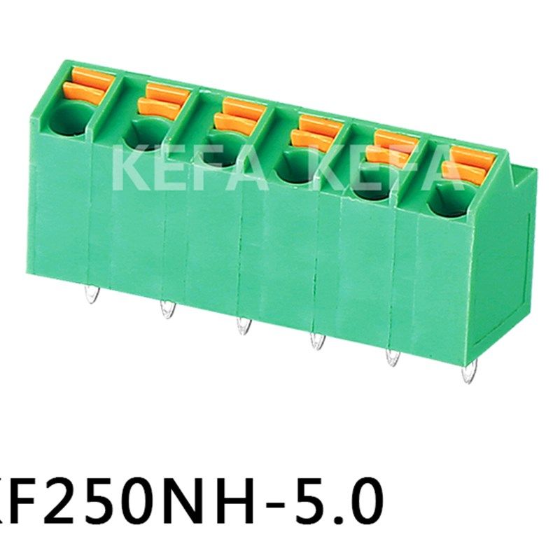 弹簧式PCB接线端子 KF250NH-5.0mm单引脚 可拼接 铜环保