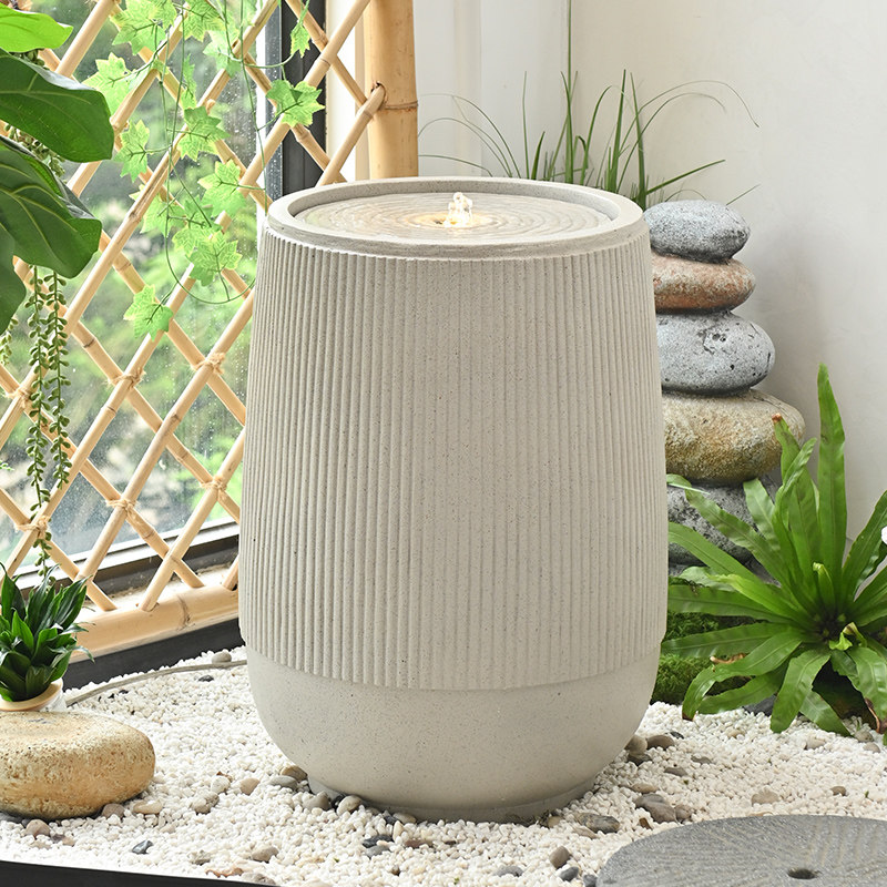 简约轻奢流水摆件现代极简欧式客厅加湿器招财喷泉造景公司开业礼