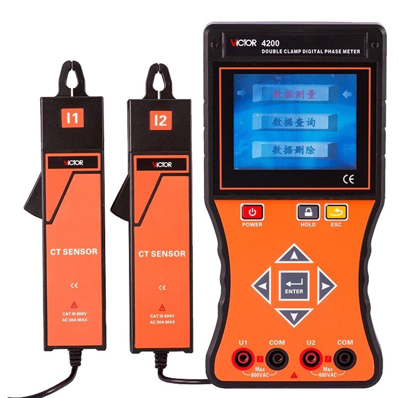 胜利VICTOR双钳数字相位伏安表三相相序检测多功能智能相位VC4200