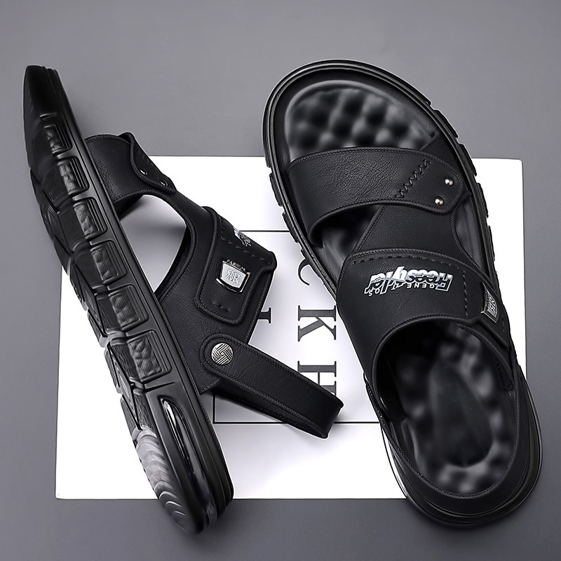 凉鞋男士真皮2025新款夏季沙滩鞋男款两用高级感运动外穿凉拖鞋潮