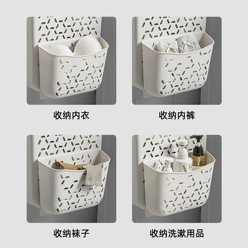 可摺叠脏c衣篮塑料壁挂式脏衣篓镂空家化妆室收纳筐浴室缝隙洗衣