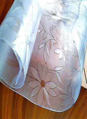 水晶板PVcC软玻璃70整卷定制加厚磨砂透明桌布防水防烫圆形桌垫