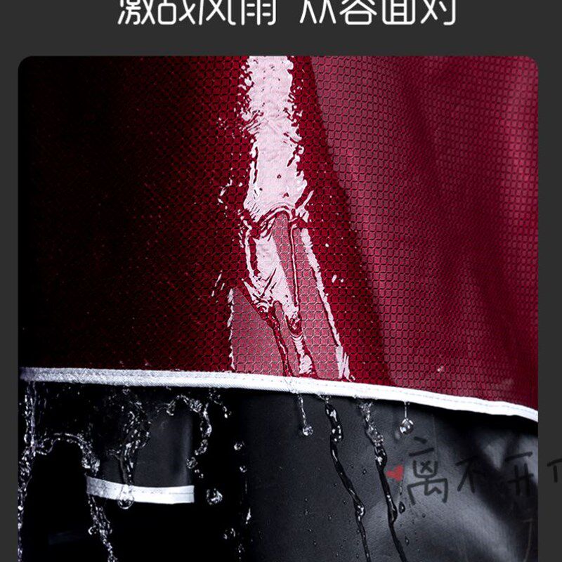 电动车雨披加大加厚防飘高级可带A头盔么托车Q遮雨衣双人加长遮脚
