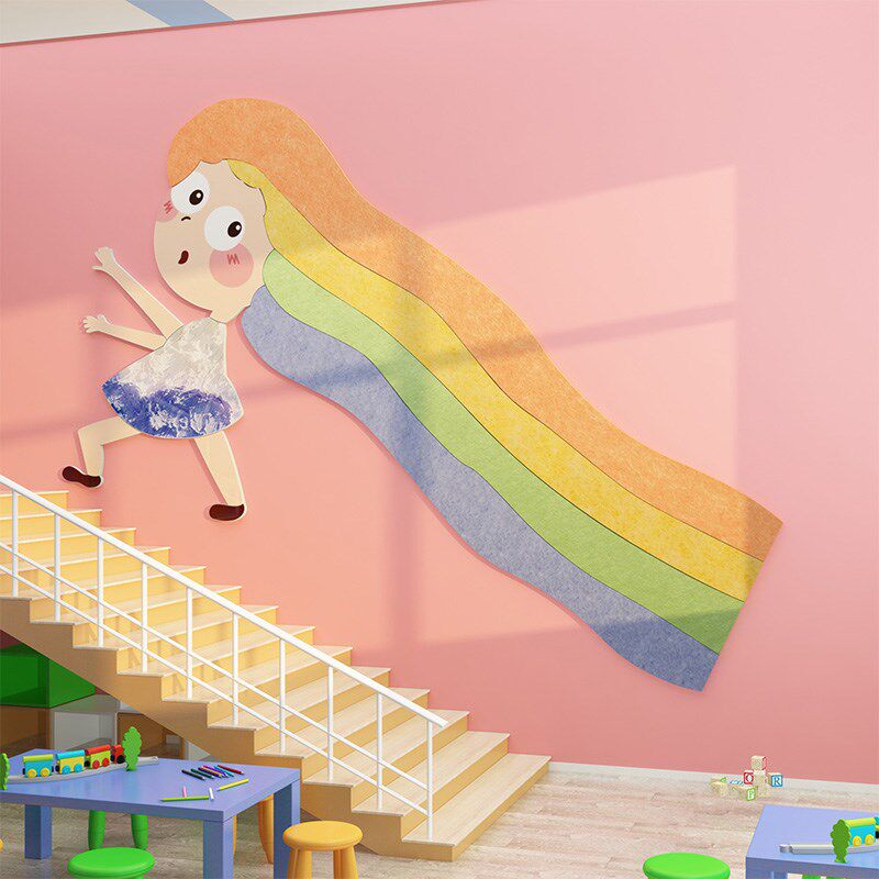 毛毡墙贴幼儿园环创主题成品相机胶卷文化装饰面板U托管班形象大
